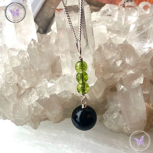 Sardonyx & Peridot Pendant Necklace